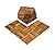 AN68 Pack of 10 Deck Tiles - 12"x12" Interlocking Natural Solid Acacia Wood for Outdoor & Indoor, Patio Garden, Balcony, Poolside - Natural Color