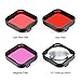 GEPULY Waterproof Housing Case with Diving Filters for GoPro Hero 5 6 7 Black Hero (2018) Cameras - 45M Underwater Diving Housing Shell with Red/Light Red/Magenta / 5X Close-up Filters
