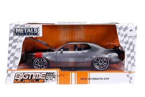 Jada Big Time Muscle 1:24 Plymouth GTX 1972 Gris miniatura 6