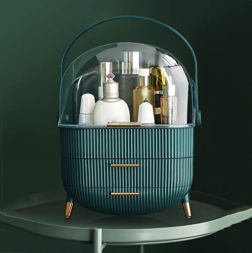 Preisvergleich Produktbild FCXBQ Hard Cosmetic Box, Cosmetic Aufbewahrungsbox, staubdichter Schminktisch mit großer Kapazität, Haushalts-Finishing-Desktop-Rack