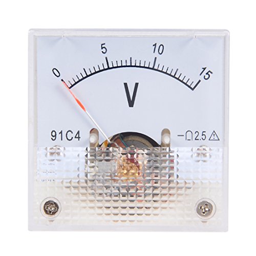 Image of uxcell DC 0-15V Analog Panel Voltage Gauge Volt Meter 91C4 2.5% Error