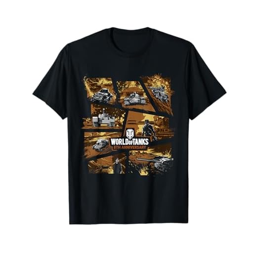 World of Tanks T-Shirt zum 8. Jahrestag in orange T-Shirt