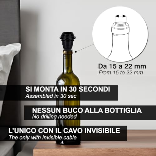 Kit lampe bouteille E14 pour une déco intérieure cosy x2