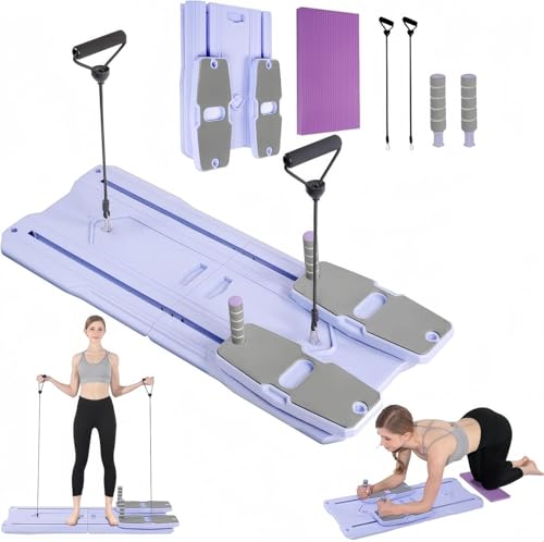Pilates Reformer Board Set - 2026 Foldable 8-in-1 Pilates Machine for Full Body Workouts, Ab Core Trainer with...
