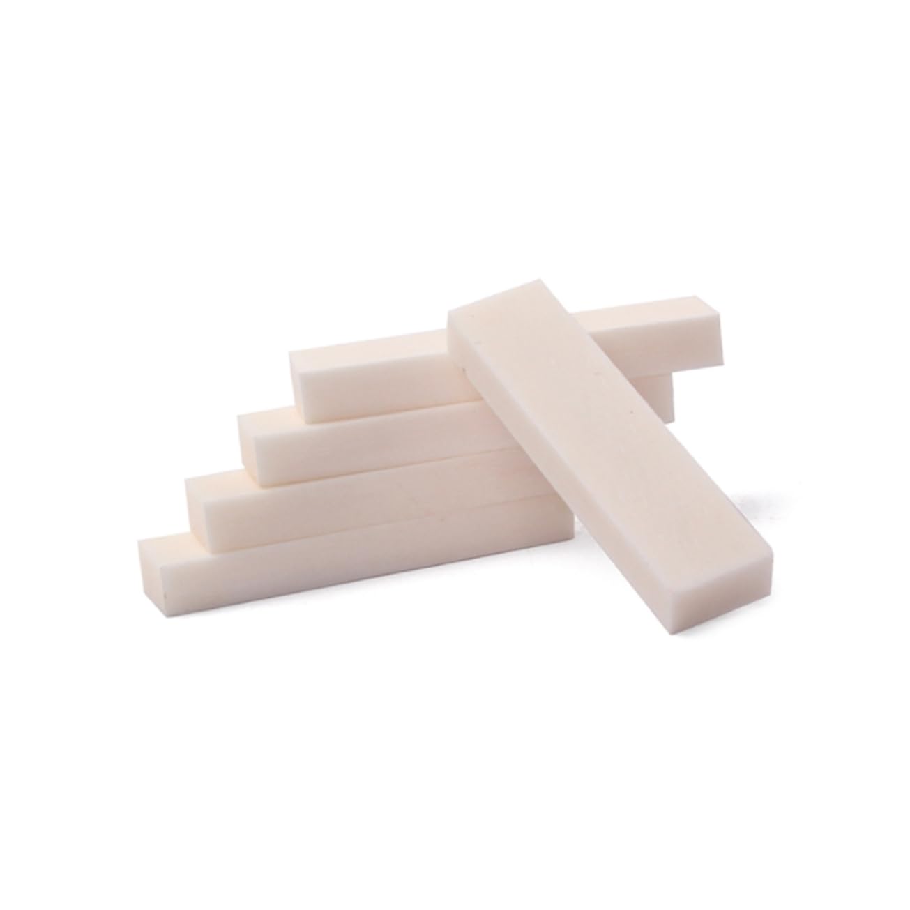 VICASKY Lightweight Beef Bone Nut Saddle Blank 40x10x5mm 5pcs Set Easy to Use for Guitar Mandolin Banjo Ukulele Appearance