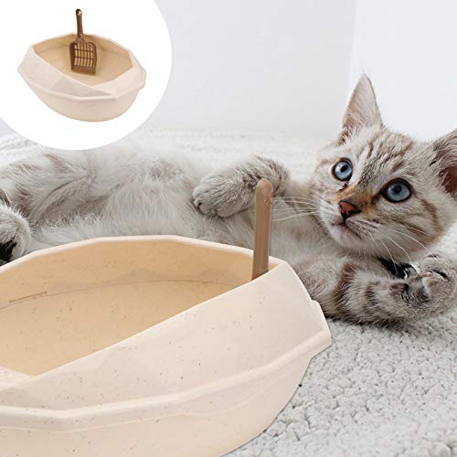 POPETPOP Toilette per Gatti in Plastica Semichiusa...