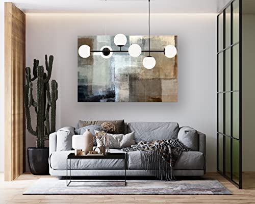 Baisuart A61269 Canvas Prints Abstract Wall Art Print Paintings Grey and Brown Stretched Canvas Wooden Framed for living Room Bedroom and Office Home Decor Artwork XLarge 24x36inch
