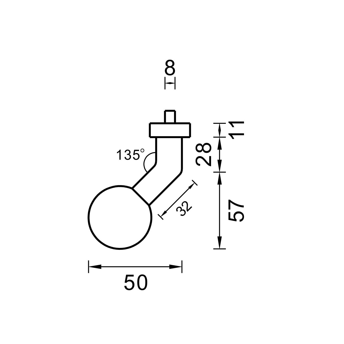 PSG Zestaw Klamko-Gałka do Drzwi Furtki 92 mm Stała INOX, Długi Szyld na Wkładkę, Stal Nierdzewna Satyna AISI 304, Zewnętrzne Okucie Drzwiowe Kontrola Dostępu, Solidna Jakość Kompleksowy Zestaw