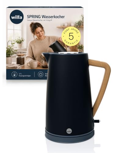 Produktfoto von Wilfa SPRING Edelstahl Wasserkocher I 1,7 Liter I 2.000 Watt I außenliegende Wasserstandsanzeige I Kalkfilter I&hellip;