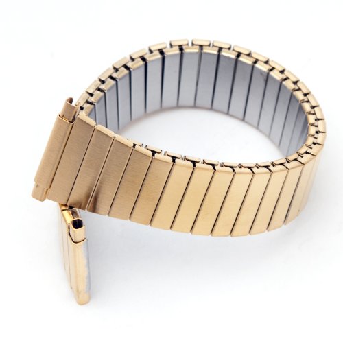 Voguestrap Tx921Y Allstrap 15-19Mm Gold Long-Length Tapered Expansion Watchband #TOP2