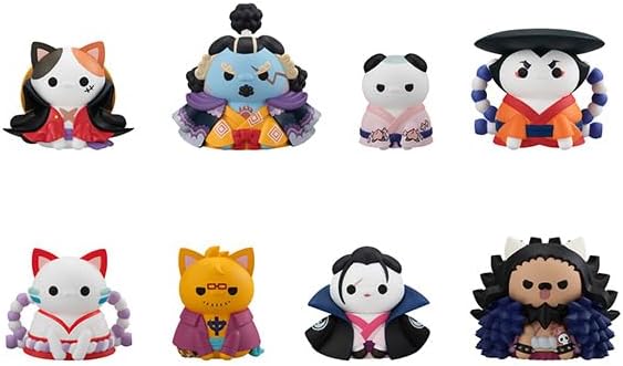 MEGA CAT PROJECT One Piece Nyan Peace Nyan! Luffy and Wanokuni Edition Resale Box Approx. 1.2 inches 30 mm, PVC Pre-painted Complete Figure