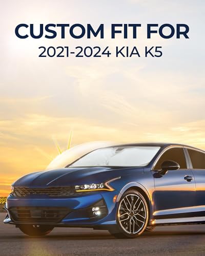 Image of for KIA K5 2021-2024 Car Window Shades, 8pcs Privacy Sun Shade Set for Front Windshield Side and Rear Windows, Full Window Covers Keeps Vehicle Cool for Camping Napping