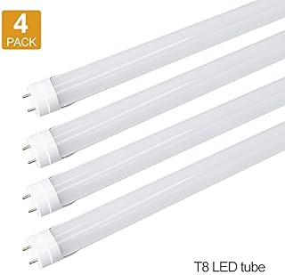 LightingWill LED T8 Light Tube 3FT, Warm White 3000K-3500K, Dual-End Powered Ballast Bypass