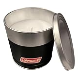 Coleman Outdoor Citronella Candle, Decorative Tin Bucket Candle for Patio, Backyard, Camping, and Outdoor Use, Up to 25 Hours Burn Time, 11oz
