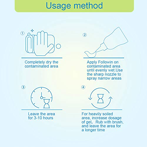 FOLLOWIN Mold and Mildew Stain Remover Gel Household Professional Instant Home Cleaner for Tiles Grout Sealant Bath Sinks Showers - Thumbnail 6