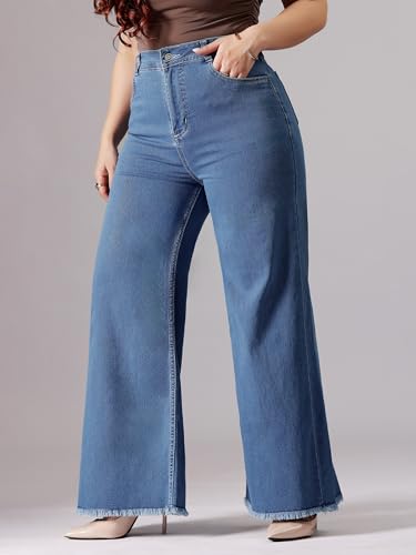 Image of Miss Chase A+ Women's Bootcut High Rise Stretchable Denim Jeans