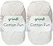 Produktbild 2x50 Gramm Gründl Cotton Fun Häkelgarn aus 100% Baumwolle inkl. Anleitung für Meerschwein (01 Weiss)
