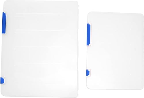 FUNOMOCYA 2 Unids Cajas de almacenamiento de archivos caja de documentos caja de archivos carpeta de plástico contenedor transparente delgado