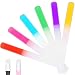 Senignol Glass Nail Files Kit (8PCS) Crystal Glass Nail File Set Natural Glass Fingernail Files Professional Manicure Tools Double-Sided Grit with 2 Dust Nail File for Men Women Girls (Multicolor)
