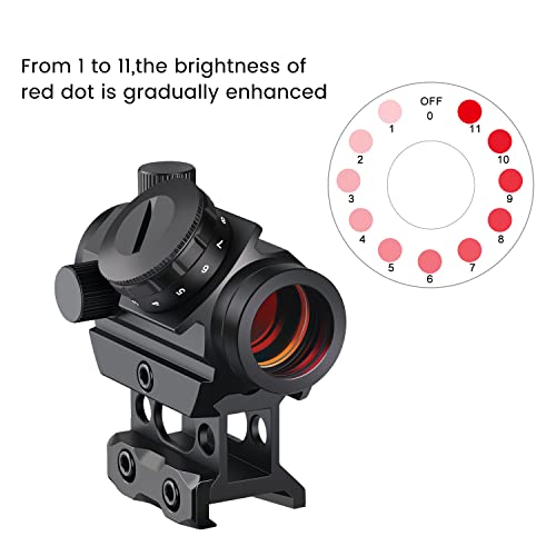 Feyachi Red Dot Sight 4 Moa Micro Red Dot Gun Sight Rifle Scope With 1 Inch Riser Mount #TOP2