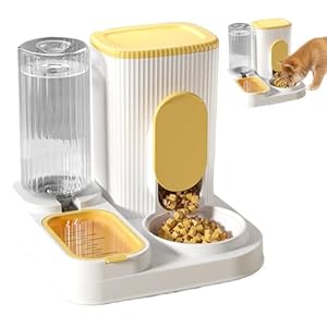 Auto Pet Feeder, Dog Water Dispenser, Cat Feeding Station, 2 in 1 Food and Water Design, Removable Bowl for Freshness, Home Feeding Solution, 10.83×10.71×10.24