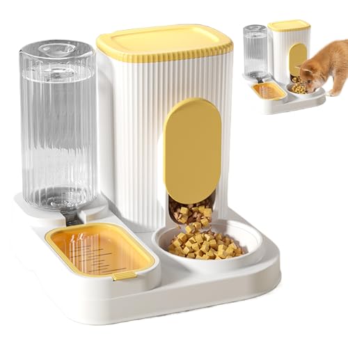 Auto Pet Feeder, Dog Water Dispenser, Cat Feeding Station, 2 in 1 Food and Water Design, Removable Bowl for Freshness, Home Feeding Solution, 10.83x10.71x10.24