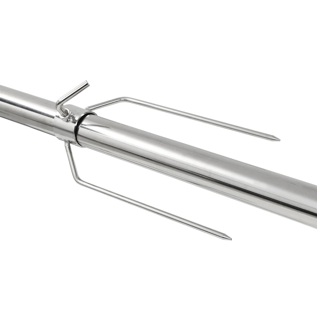 vidaXL Gril de Barbecue Automatique avec Moteur Inox Rôtissoire Tourne Broche