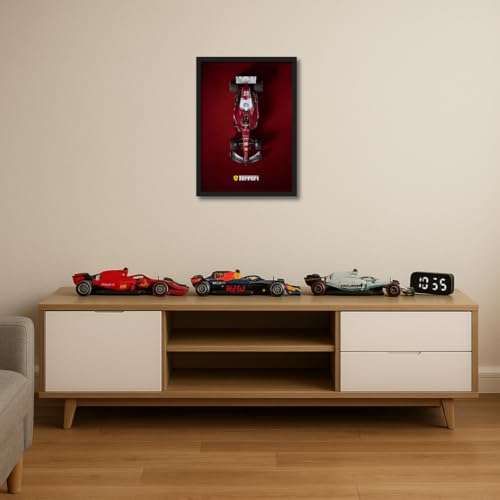 Image of ArtAction Ferrari Formula One Wall Frame Poster | F1 Racing Car Poster Art for Bedroom, Living Room & Office | A4 Size | Framed Ferrari Formula 1 Poster Gift for Men, Boys & Motorsport Fans