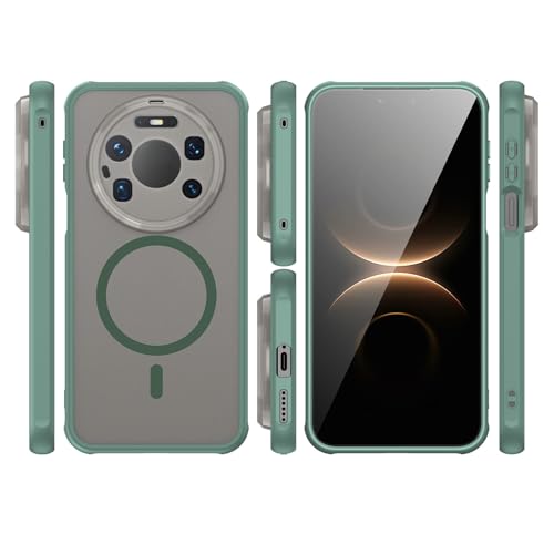 Image of Compatible with Huawei Mate 80 Pro Max Case Cover,Compatible with MagSafe,Anti-Fall,Compatible with Huawei Mate 80 Pro Max 5G SGT-AL10 Cell Protective Phone Case Green
