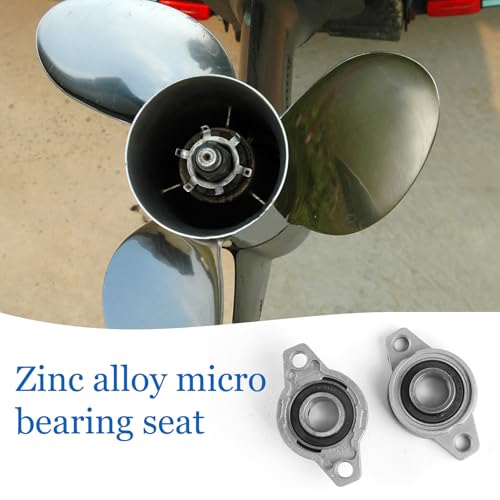 2 Stück Flanschlager, KFL000 Stehlager Lagerbock 10 MM Innendurchmesser Gehäuselager Kugellager Lager Gehäuse Rhombische Wellenlager für Achse Welle Maschine 3D Drucker