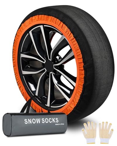 Automotive Snow Socks for Tires, Tire Socks For Snow- Premium Alternative to Tire Chains for Cars...