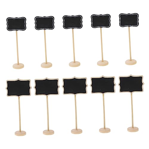Housoutil 16Pcs Mini Chalkboards Standing Blackboard Decorations for Memo Writing Black Message Boards for Home Decor Parties and Office Use