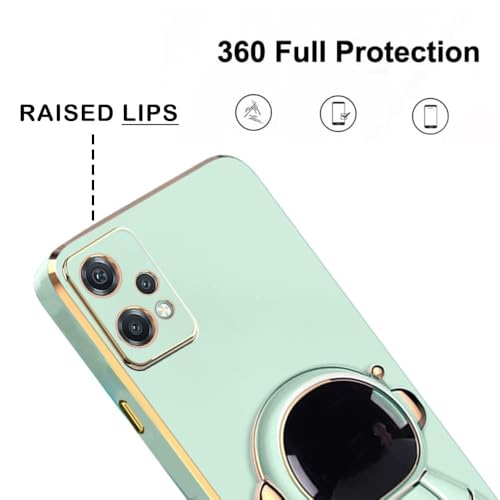 Image of for Realme 9 Pro Plus | Realme 9 / Narzo 50 Pro 5G Case Cute 3D Astronaut Stand Design Camera Protection Shockproof Soft Back Cover for 9 Pro Plus | Realme 9 / Narzo 50 Pro 5G (Mint)