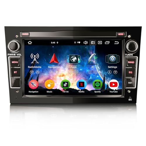 Erisin 8 núcleos 4GB+64GB Android 14 Radio Coche GPS Navegador para Opel Corsa C/D Meriva Zafira Antara Astra H Vectra 7 Pulgadas Pantalla táctil Support CarPlay Android Auto Dab+ WiFi DSP USB Canbus