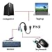 PS/2 to USB Cable LEIHONG USB to PS/2 Plug Active Dual PS2 Adapter Keyboard Mouse Converter Adapter for The Keyboard PS2 (Black)