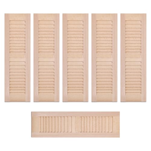 Cadre de fenêtre miniature 1/12 FREEBLOSS en bois pour maison de poupée (lot de 6)