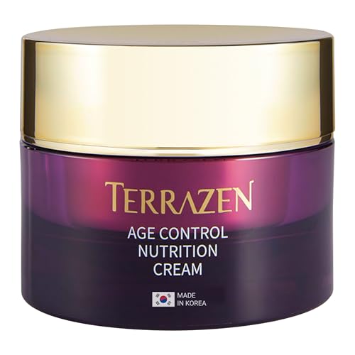 Terrazen Age Control Nutrition Korean Face Cream, 1.69 fl. oz. (50ml) – Advanced Anti-Aging & Wrinkle Reduction with Hyaluronic Acid, Plant Stem Cell, Real Protein, and Plant Squalane – Deep Hydration