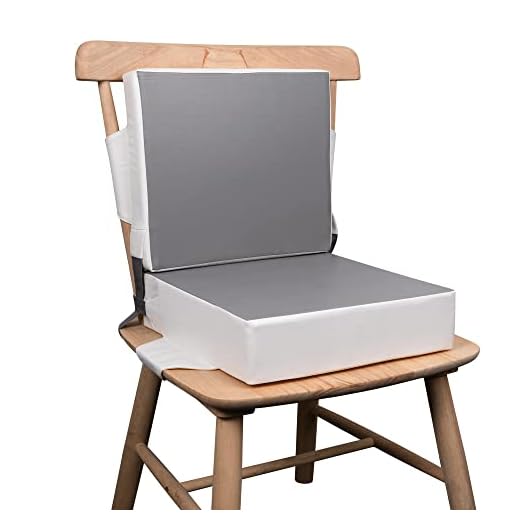 Kalawen Booster Seat for Kitchen Chair, Upgraded 2Pcs PU Washable Straps Safety Buckle Kids Toddler Booster Seat for Table