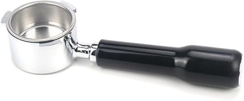 Miniatura 2 de Mokernali Portafiltro sin fondo de 2.008 in, compatible con ECP685/ECP680, 3 orejas, desmontable, plata/negro