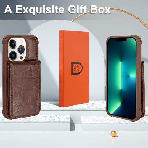 VANAVAGY Wallet Case for iPhone 13 Pro Max 6.7 inch, Brown - image 7