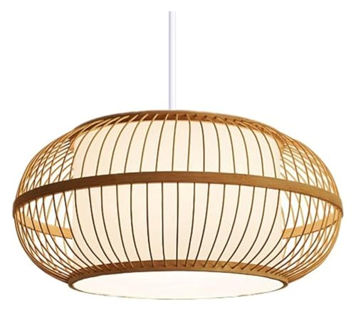 Lampes suspendues en osier occultant l'éblouissement grâce au parchemin intérieur
