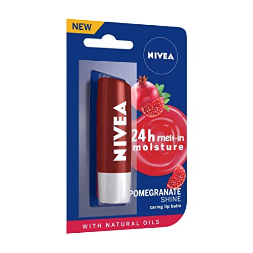 Image of NIVEA Lip Balm, Pomegranate Shine, 4.8g And NIVEA Lip Balm, Pink Guava Shine, 4.8g