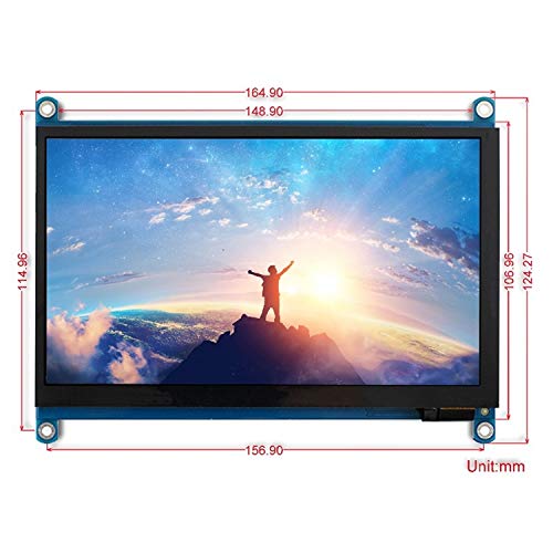 Arduino Strumenti di Progettazione Elettronica e Forniture CTJ Waveshare 7 Pollici HDMI LCD (H) IPS 1024x600 dello Schermo di Tocco Capacitivo, Supporta Multi Mini-PC Multi Sistemi