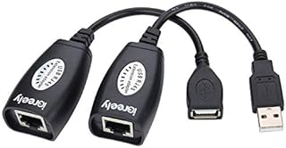 USB Extender - USB 2.0 to RJ45 Lan Extension Extender Adapter Over Cat5/Cat5e /Cat6 Cable