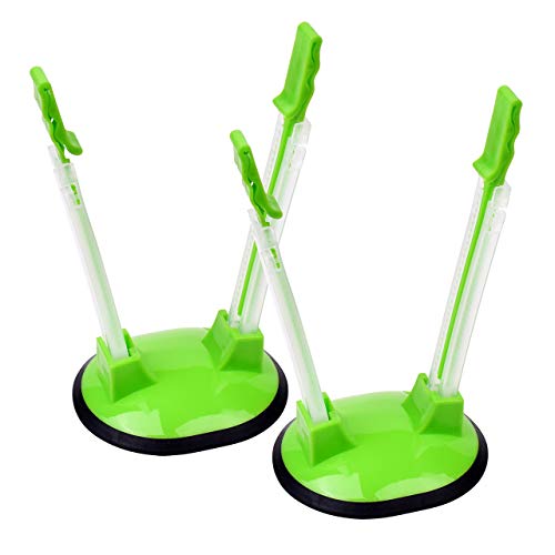 Lanyifang 2pcs Abridor de Bolsas Soporte para Bolsas Portabolsos para Cocina Casa Hogar Almacenamiento Verde Cover