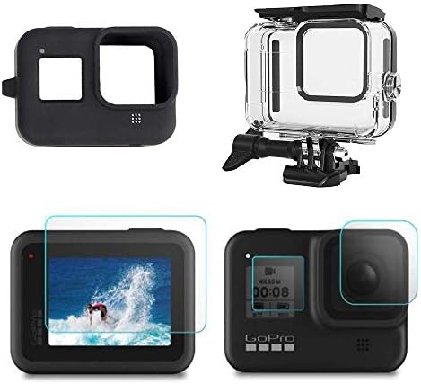 Copriobiettivo E Copriporta Batteria Per GoPro Hero 8 - Silicone E ABS Con Porta Ricarica USB-C - Foto 4