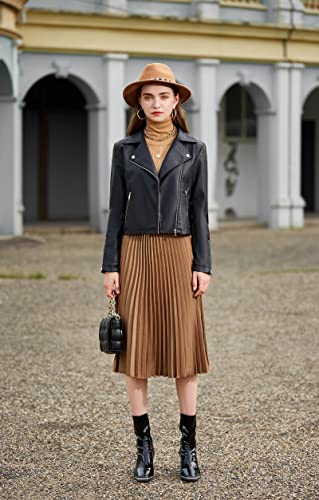 S P Y M Womens Faux Leather Moto Biker Short Coat Jacket #TOP1