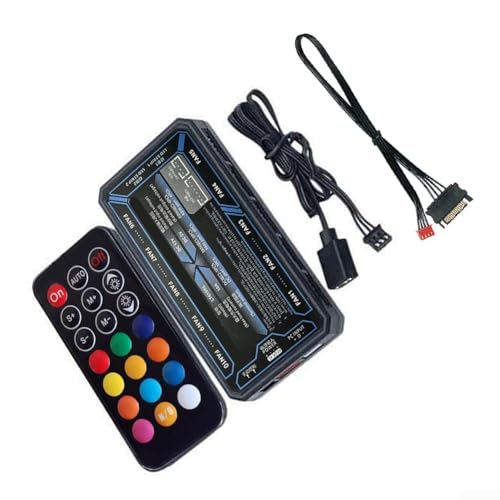 Felicafie ARGB Fan Hub, controller con 10 porte e 2 header LED, telecomando wireless per musica e controllo della scheda madre, compatibile con PC Case Cooling (non collegato)