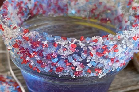 Snowy River Americas Cocktail Sugar - Naturally Colored 4th July Red, White & Blue Cocktail Rimmer, Beverage Rimmer, Margaritas, Kosher (Americas, 3oz Gift Bottle) - Thumbnail 2