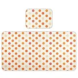Polka Dot Tangerine Orange Cream Cooling Baby Mattress 28